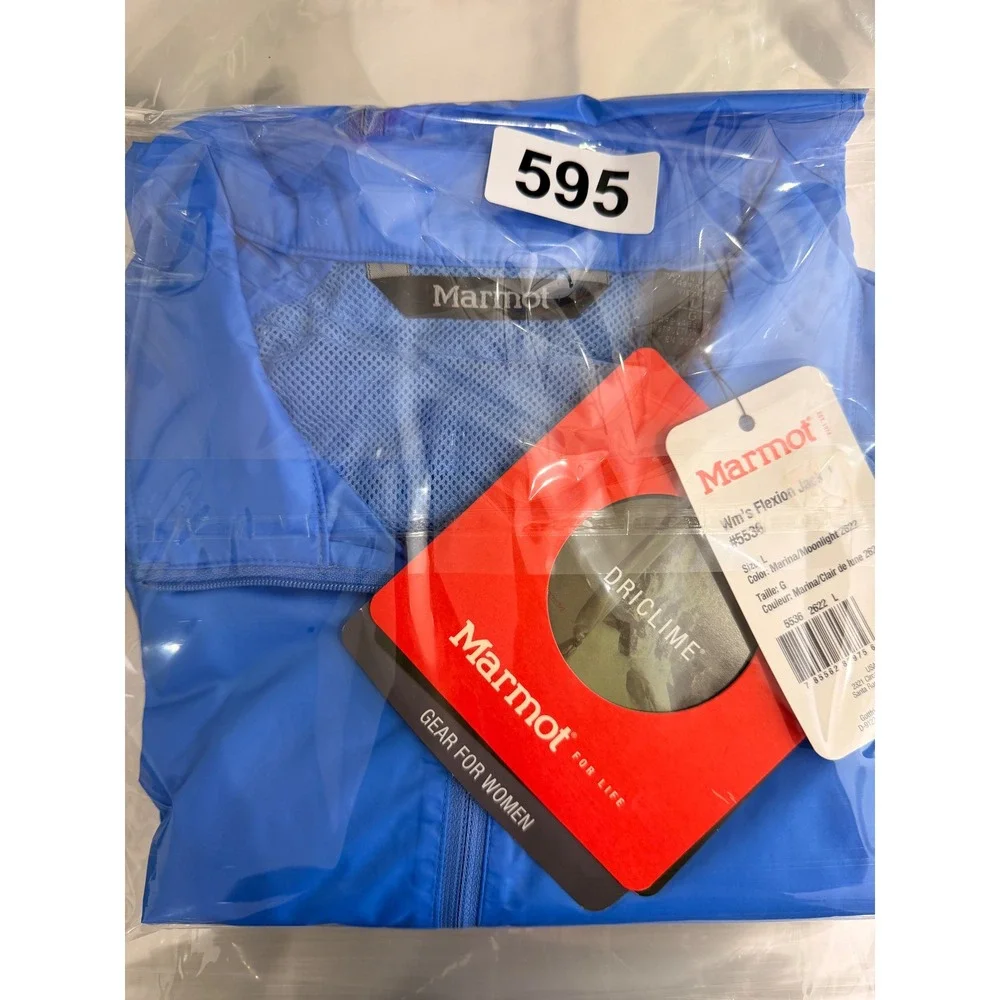 Marmot Women's Flexion Jacket‎ Size Large Blue Lightweight Windbreaker 5536